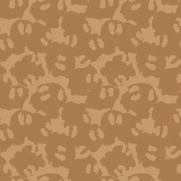 Brown Animal Leopard Seamless Pattern Background Stock Illustration