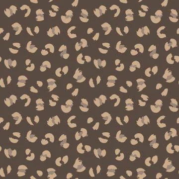 Brown Animal Leopard Seamless Pattern Background イラスト素材