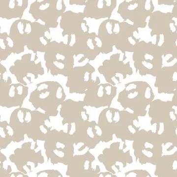 Brown Animal Leopard Seamless Pattern Background Stock Illustration