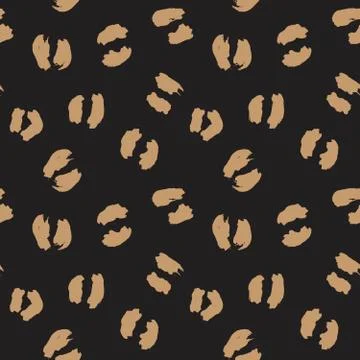 Brown Animal Leopard Seamless Pattern Background Stock Illustration