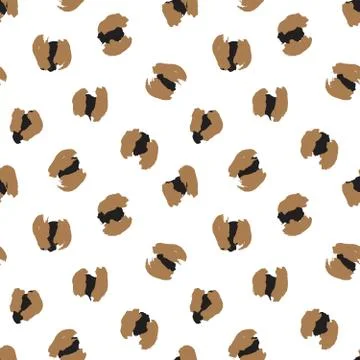 Brown Animal Leopard Seamless Pattern Background 스톡 일러스트