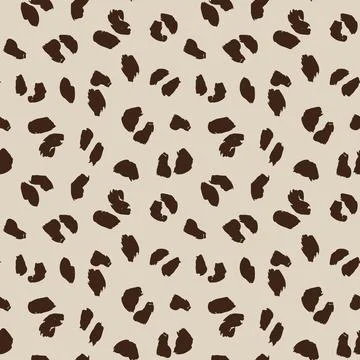 Brown Animal Leopard Seamless Pattern Background 스톡 일러스트