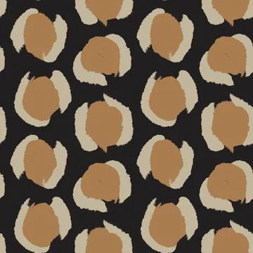 Brown Animal Leopard Seamless Pattern Background Stock Illustration