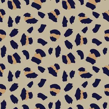 Brown Animal Leopard Seamless Pattern Background Stock Illustration