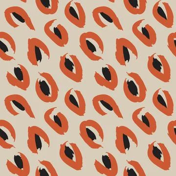 Brown Animal Leopard Seamless Pattern Background Stock Illustration
