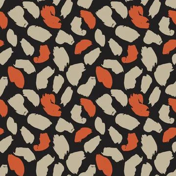 Brown Animal Leopard Seamless Pattern Background 스톡 일러스트