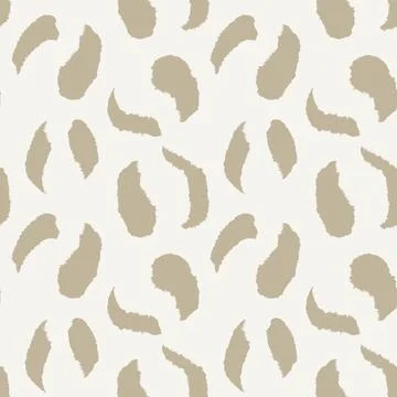 Brown Animal Leopard Seamless Pattern Background Stock Illustration