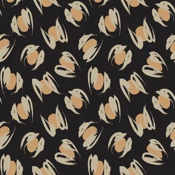 Brown Animal Leopard Seamless Pattern Background Stock Illustration