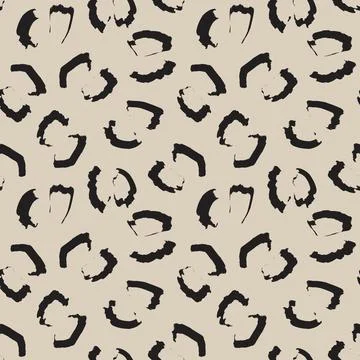 Brown Animal Leopard Seamless Pattern Background 스톡 일러스트
