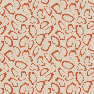 Brown Animal Leopard Seamless Pattern Background Stock Illustration