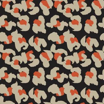 Brown Animal Leopard Seamless Pattern Background 스톡 일러스트