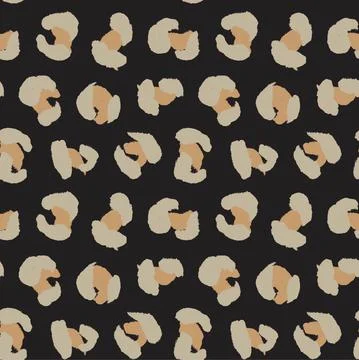 Brown Animal Leopard Seamless Pattern Background Stock Illustration