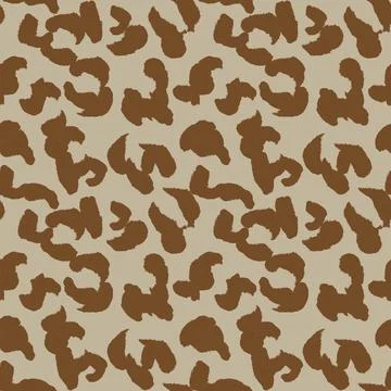 Brown Animal Leopard Seamless Pattern Background 스톡 일러스트