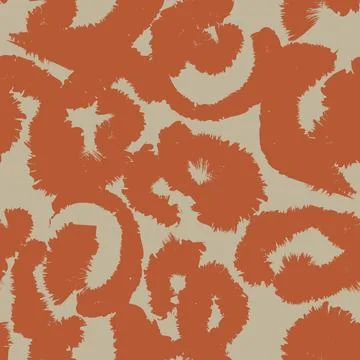 Brown Animal Leopard Seamless Pattern Background 스톡 일러스트