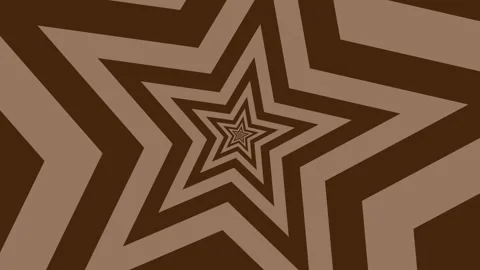 Brown Animated hypnotic star background tunnel flat . Digital seamless loop Stock Footage 297429352
