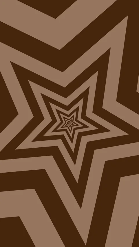 Brown Animated Hypnotic Star Background Vertical Tunnel Flat Digital 4K Seamless Stock Footage 313036234