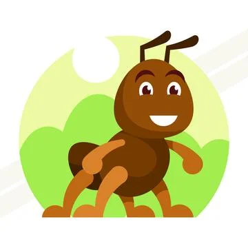 Brown-ant-character Stock Illustration