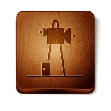 Brown Antenna icon isolated on white background. Radio antenna wireless. Te.. Stock Illustration