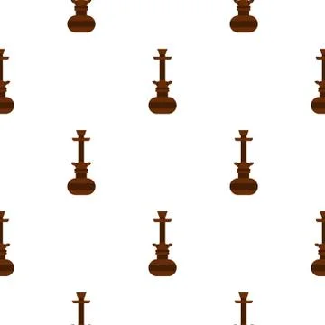 Brown arabic hookah pattern seamless Illustrazione stock