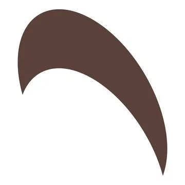 Brown arc sweeping gracefully across white background 스톡 일러스트