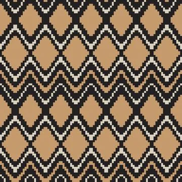 Brown Argyle Chevron Knitting Grid seamless pattern design Ilustración de archivo