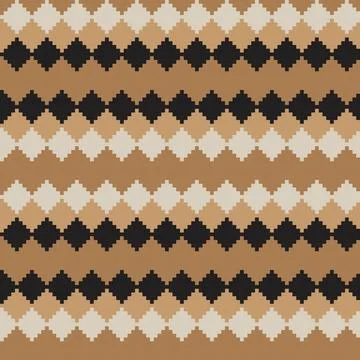 Brown Argyle Knitting Grid seamless pattern design 库存插图