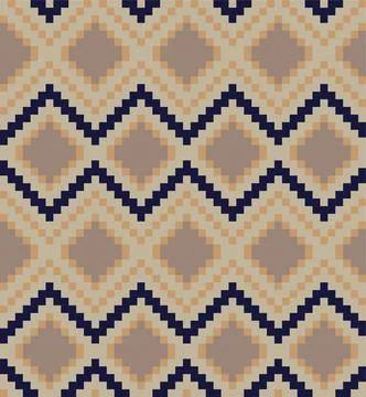 Brown Argyle Seamless Pattern Background Stock Illustration