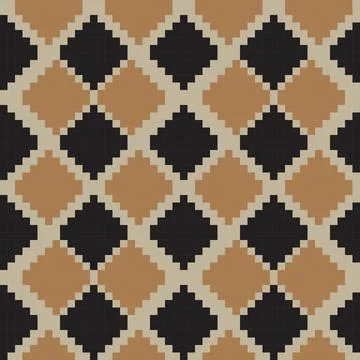 Brown Argyle Seamless Pattern Background Stock Illustration