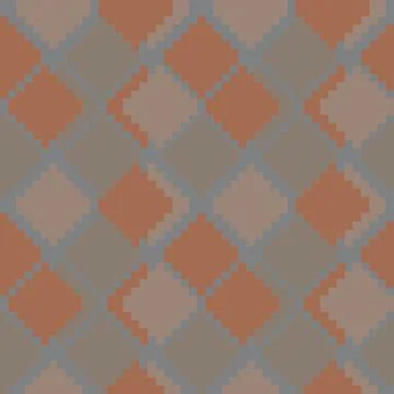 Brown Argyle Seamless Pattern Background Stock Illustration