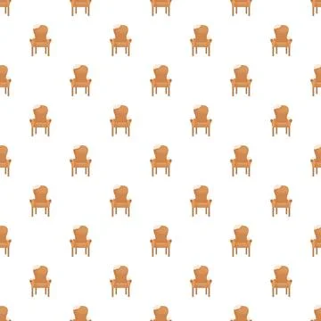 Brown armchair pattern creating seamless home furniture background Illustrazione stock