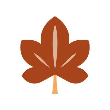 Brown autumn chestnut leaf. Vector Stock Illustration