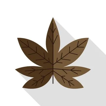 Brown autumn fall maple leaf illustration Stock Illustration