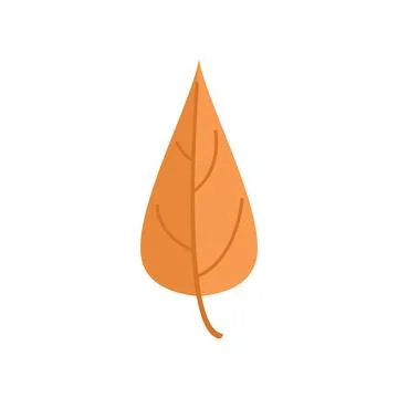 Brown autumn leaf icon flat vector. Maple fall イラスト素材