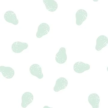 Brown avocado glyph seamless pattern Stock Illustration