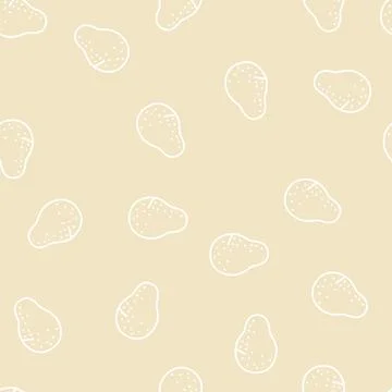 Brown avocado line seamless pattern Stock Illustration