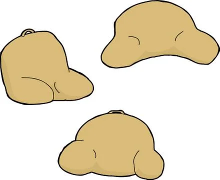 Brown back rest pillows Stock Illustration