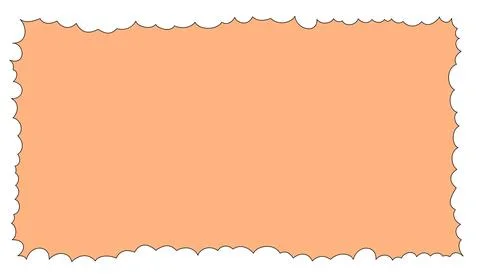 Brown background with a cloud pattern border 스톡 일러스트