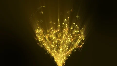 The brown background in front of it is a  yellow fireworks rising up on the top Stock Footage 108675543