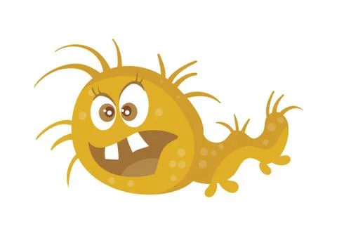 Brown Bacteria Cartoon Vector Character Icon Stock Illustration