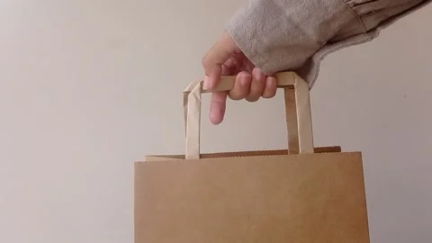 A brown bag to bring to the store Stock Footage 146255645