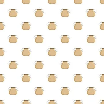 Brown bag seamless pattern repeating fashion accessory design Stock Illustration