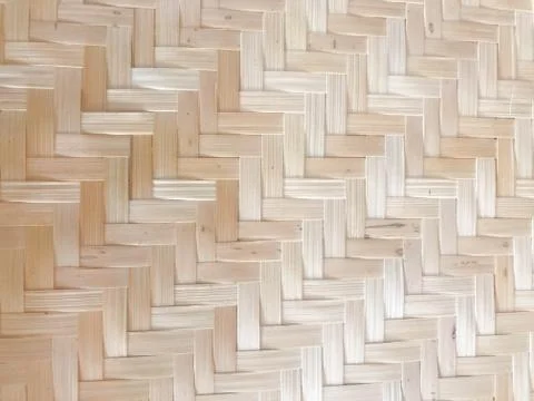 Brown bamboo background with Thai pattern.. Stock Photos