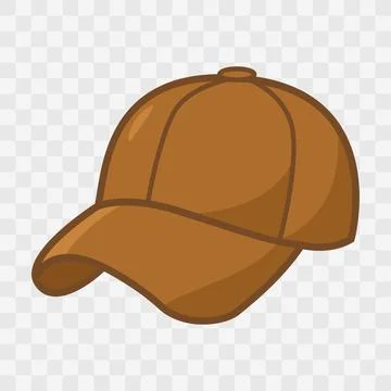 Brown baseball cap vector on checkered background Stock Illustration