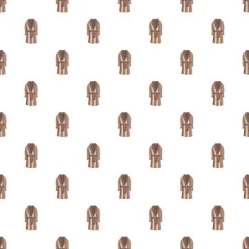 Brown bathrobe uniform pattern illustrating leisure and comfort Illustrazione stock