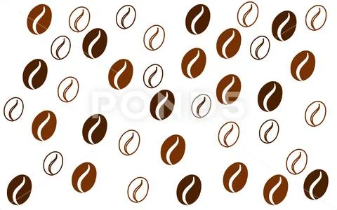 Brown beans patterns PSD Template