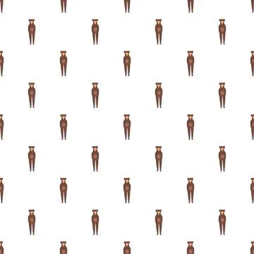 Brown bear costume character repeating seamless pattern 库存插图