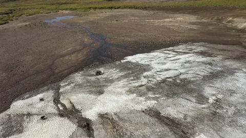 Brown Bear With Cubs in Kamchatka. Drone Video. Aerial View. Stock Footage 128616043