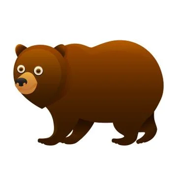 Brown bear cute cartoon character Stock Illustration