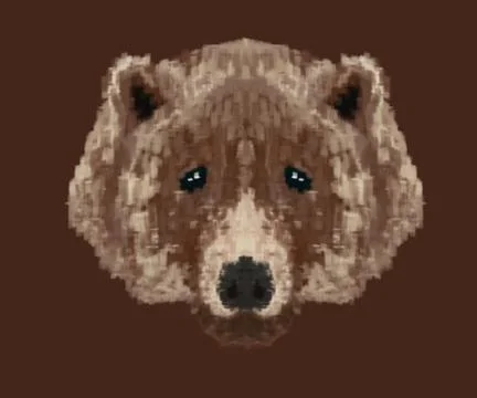 Brown bear head Stock Illustration