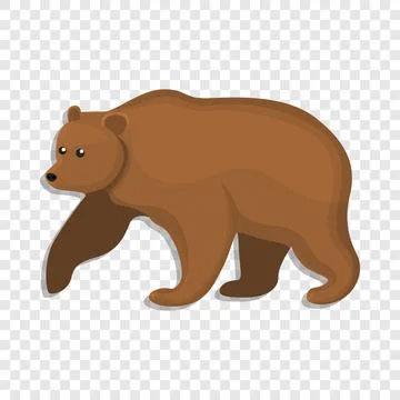 Brown bear icon, cartoon style Stock Illustration